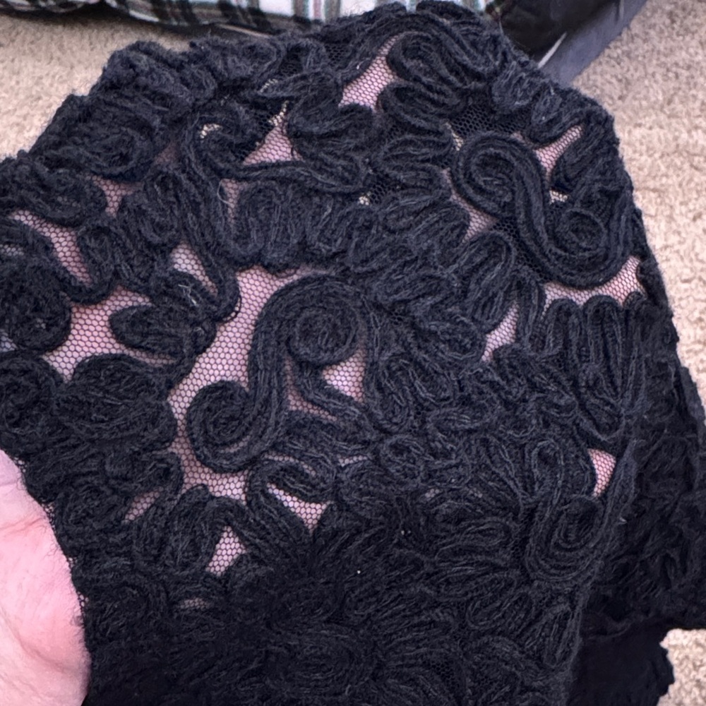 Vintage Floral Black Women's Button Up Cardigan - Picture 11 of 12